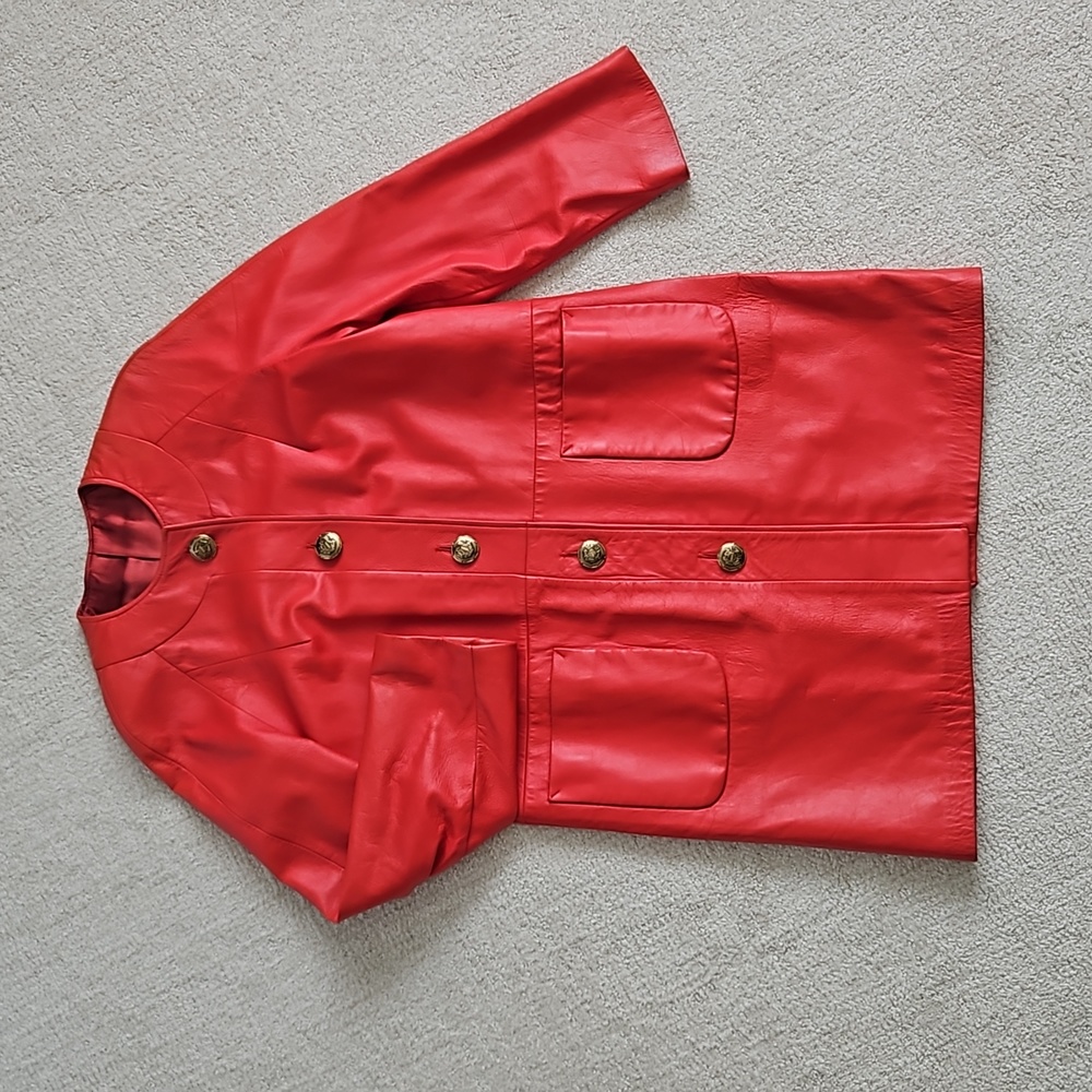 Vintage 60's mod leather coat - Picture 1 of 9